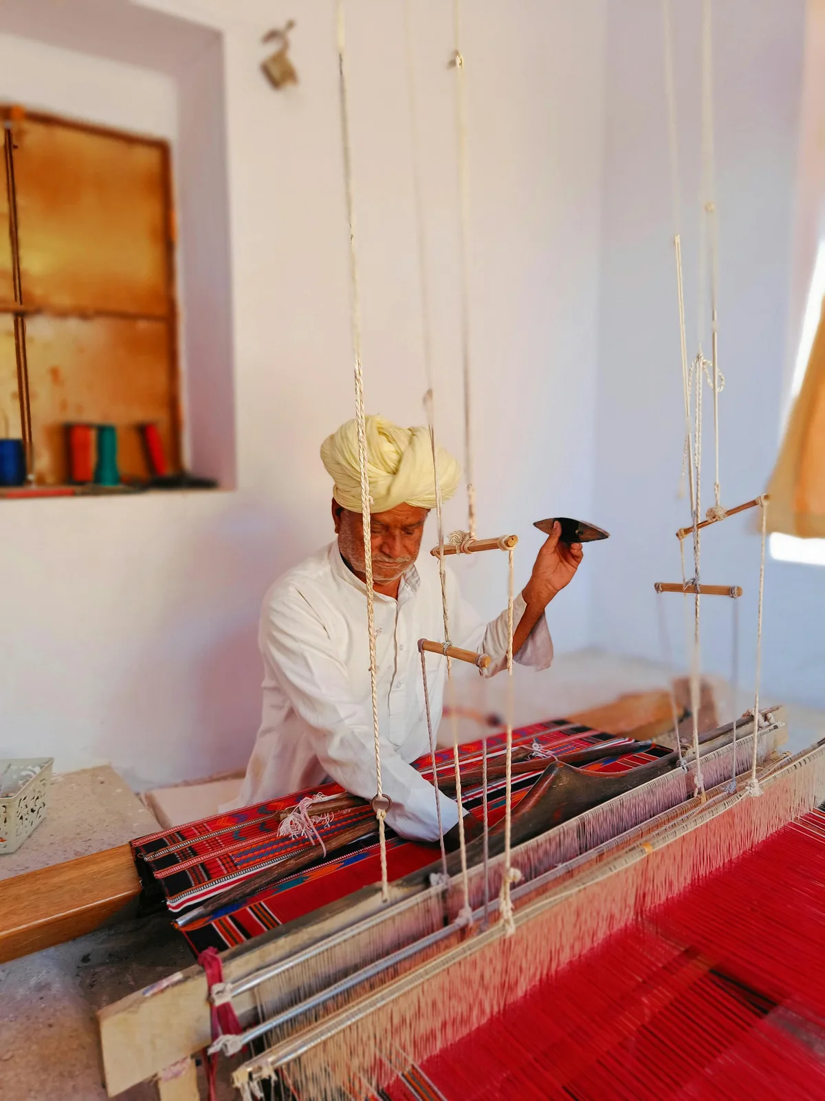 Artisan weaver at work