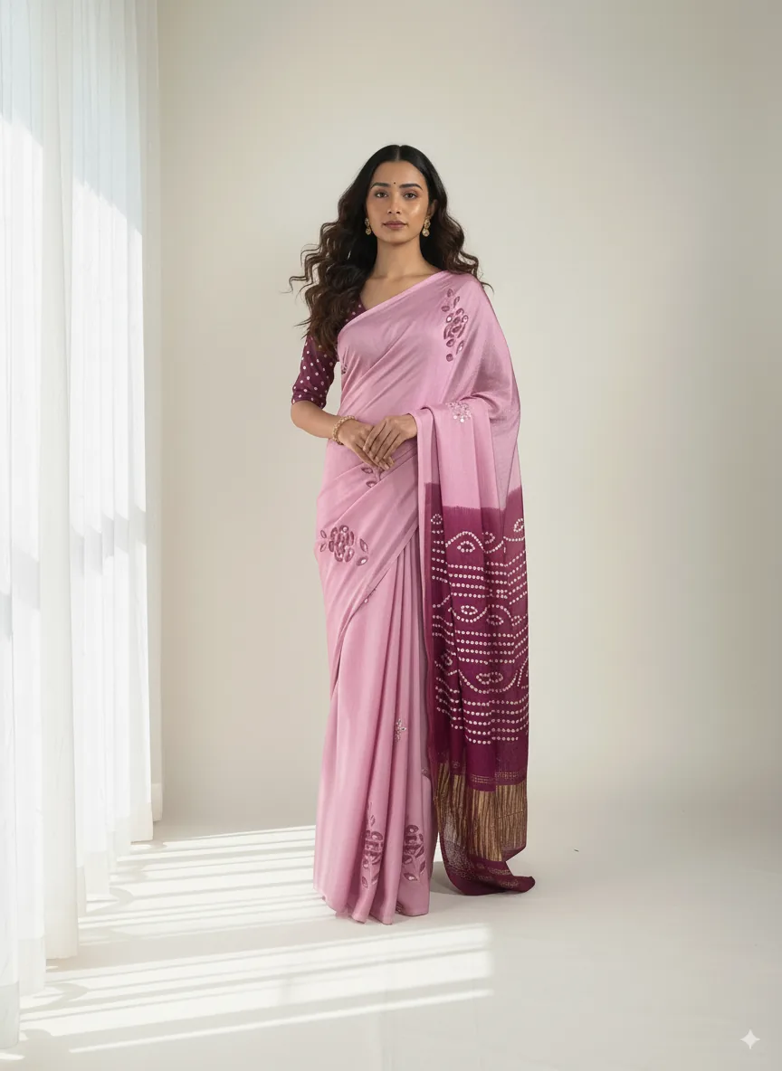 Black Embroidered Saree